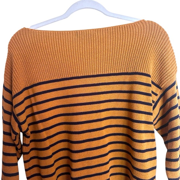Stripe Boatneck GAP Sweater Medium Miner's Gold - Picture 6 of 6